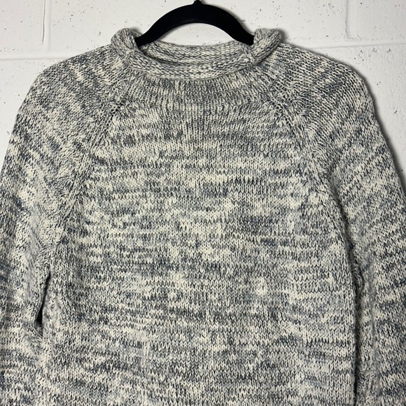 LLBean Sweaters - LLBean Sweater Marled Knit Mock roll‎ Neck Raglan Sleeve Pullover Women Medium